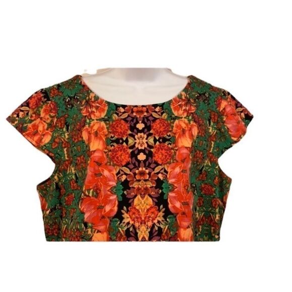 Womens Madison‎ Leigh Floral Cap Sleeve Shift Dress Size 16 NWT - Picture 2 of 12